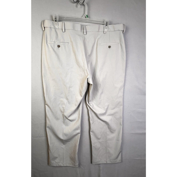 Hagggar Pants Men's 42 x 29 Tan Cool 18 Pro Classic Fit Flat Front Work Business - Picture 5 of 8